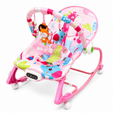 Baby Musical Rocker Bouncer with Hanging Toys Pink