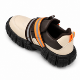 Kids Chunky Sole Casual Sneakers – Beige & Brown
