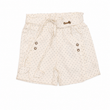 Girls Cream Polka Dot Shorts
