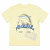 Boys Light Yellow Graphic Cotton T-Shirt
