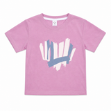 Girls Pink Graphic Print Cotton Half Sleeve T-Shirt