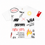 Kids Street Style Graphic T-Shirt White
