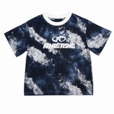 Boys Navy Blue Tie Dye Athletisme Cotton T-Shirt