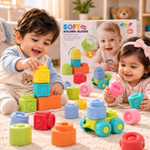 15 Pcs Soft DIY Building Blocks Learning Toy 12+ months