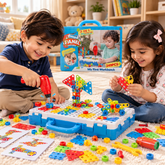 249 Pcs Kids DIY Building Blocks Workbench Set Age 3+