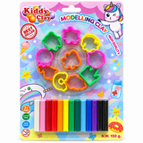 Kiddy Clay Modelling Clay Set 12 Colors & Moulds