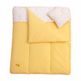 Baby Net Gadda Set 3 Pcs Yellow Print | Little Darling
