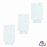 Bodysuit Pack Of 3 Sleeveless White Color | Little Darling