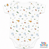 Bodysuit Pack of 3 Half Sleeve Giraffe Print | Little Darling