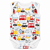 Baby Bodysuit Pk Of 3 Sleeveless Truck & Car | Little Darling