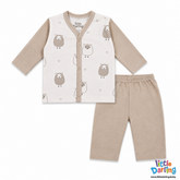 Baby Night Suit Sheep Print Beige | Little Darling