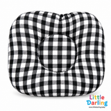Baby Head Shaping Pillow Black Check | Little Darling