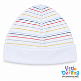 Baby Patch Cap Truck & Car Stripes | Little Darling