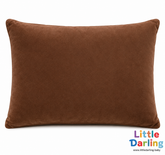 Head Pillow Plain Brown Velvet