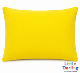 Head Pillow Plain Yellow Velvet
