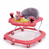 Pink Baby Walker with Toy Tray & Padded Seat