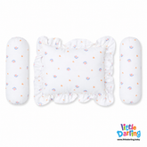 Head Pillow Set PK Of 3 White Color | Little Darling