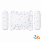 Head Pillow Set PK Of 3 White Color | Little Darling