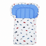 Baby Carry Nest Car Print White & Sky Blue | Little Darling