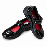 Girls Black Patent Mary Jane School Shoes