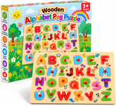 Wooden Alphabet Puzzle Board Educational Learning Toy