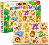 Wooden Animal Puzzle Board Educational Learning Toy
