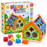 Wooden Shape Sorting House Toy for Kids