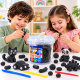 Kiddy Black Modelling Clay Kids Fun Play