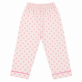 Kids Floral Printed Night Suit Cream & Pink