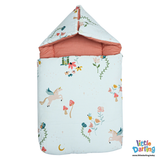 Baby Carry nest Hooded Unicorn & Flower Print | Little Darling