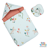 Baby Carry nest Hooded Unicorn & Flower Print | Little Darling