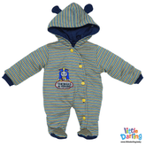 Hooded Woolen Romper Thomas & Friend Embroidery | Little Darling