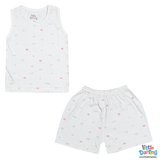 Baby Sando Suit Heart & Star Print | Little Darling