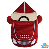 Red Car-Themed Baby Sleeping Bag by Little Darling
