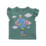Girls Outfit Set Paragliding Print