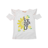 Girls Outfits Set Love Your Self Print