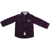 Kids Boys Shirt Full Sleeve Dot Print | Little Darling