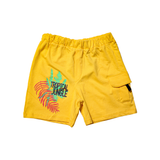 Kids Yellow Tropical Jungle Shorts