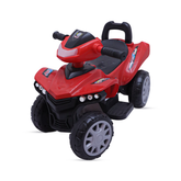 Kids Ride-On Quad Bike – Push Car with Steering Handle & Backrest | Red ATV Style