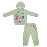 Girls Hoodie Suit Butter Fly Print