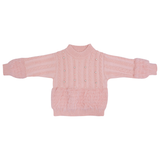 Baby Girl Knitted Pearl Fur Suit Pink