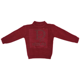 Girls Maroon Knitted Winter Sweater