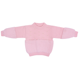 Baby Sweater Faux Fur & Pearl Embellishments