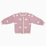 Baby Pink Heart Knit Set