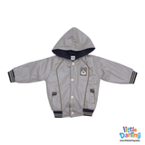 Baby Hooded Jacket & Denim Pant Set | Little Darling