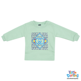 Kids Printed Sweatshirt & Jogger Set Sea Green & Navy