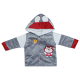 Baby Happy Bear Embossed Velvet Hoodie | Trendz