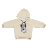Baby Hooded Fur Suit Bear Embossed | Little Darling