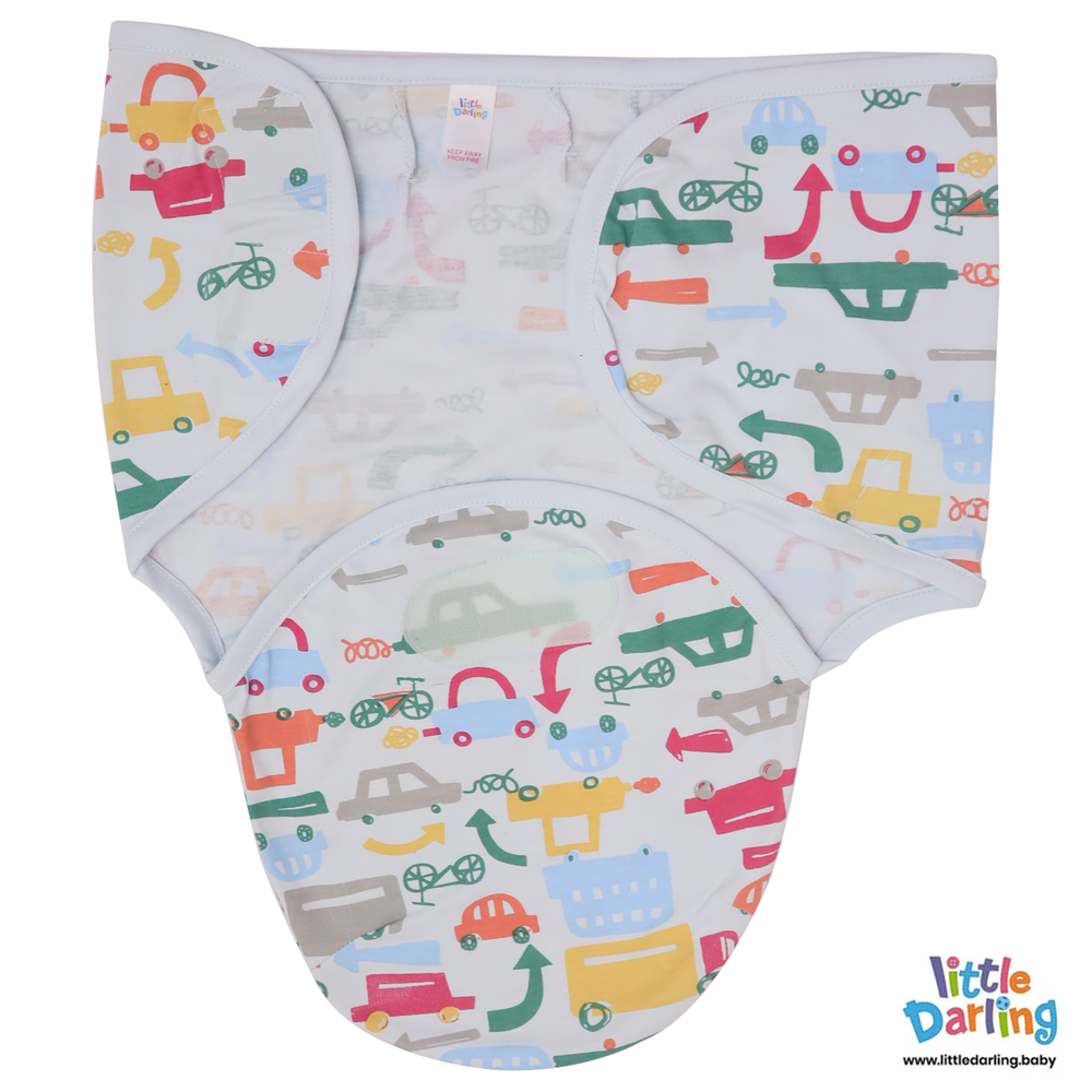Infant Wrap a Round Car & Bus Print | Little Darling Price in Pakistan