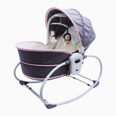 Electric Baby Cradle Rocker with Canopy & Hanging Toys